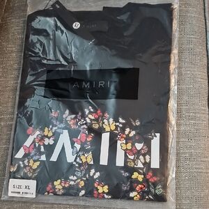 NWT Black Tee with Colorful Butterfly Design